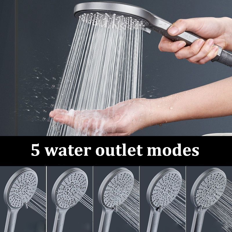 Black 5 Modes Shower Head Adju - đánh giá và giá High Pressure Shower Head Handheld