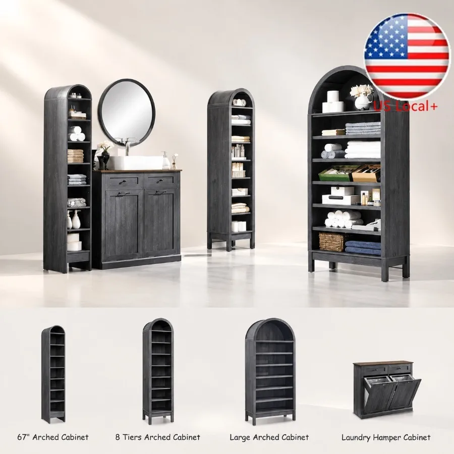 67 Tall Arched Bathroom Storag - đánh giá và giá Storage & Organization