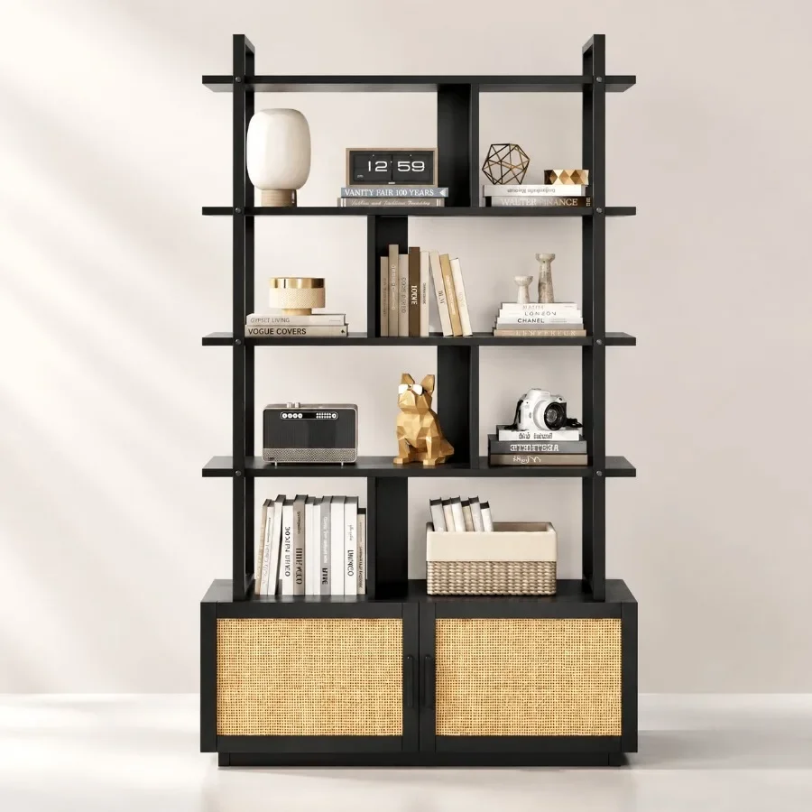 5-Tier Rattan Bookshelf with S - đánh giá và giá Storage & Organization