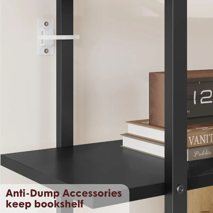 5-Tier Rattan Bookshelf with S - đánh giá và giá Storage & Organization