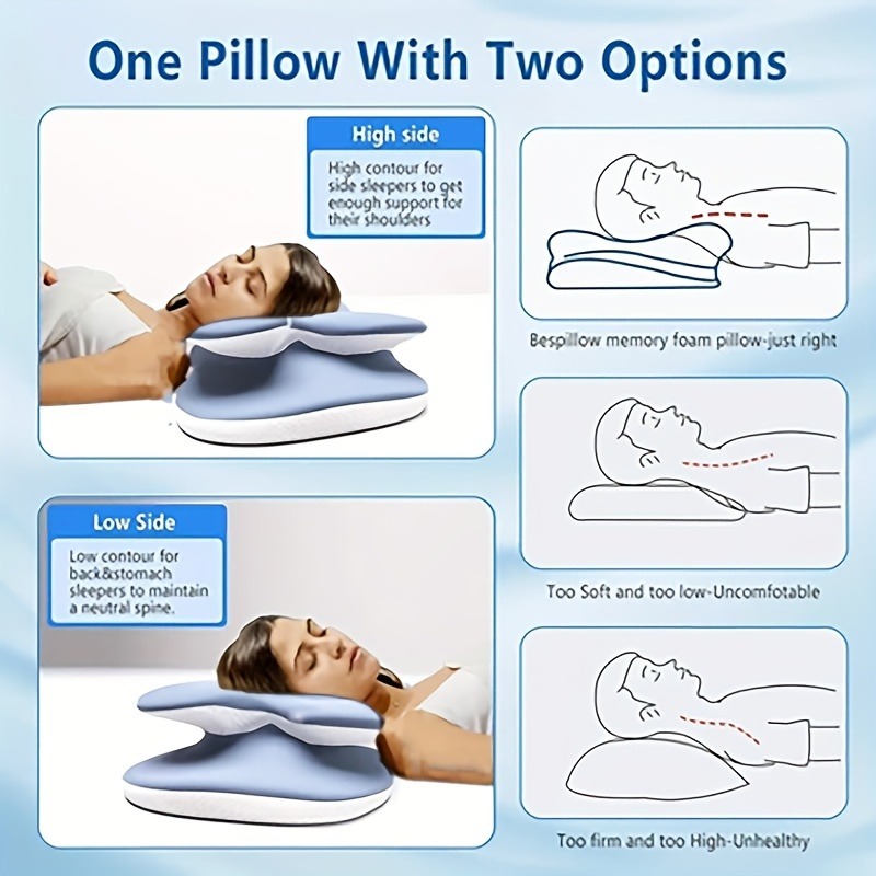 1pcs Ergonomic Memory Foam Cer - đánh giá và giá Memory Foam Orthopedic Pillow Neck Pain