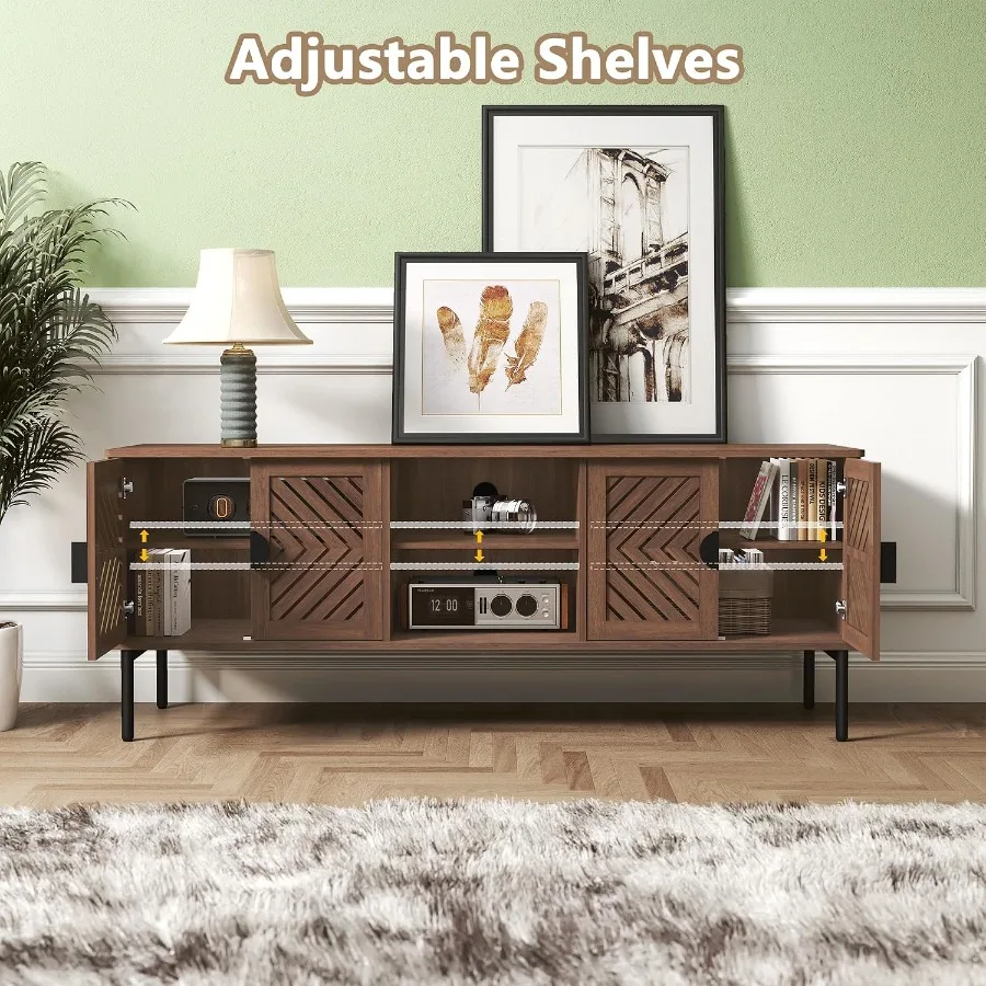 63 TV Stand for Living Room, E - đánh giá và giá Storage & Organization