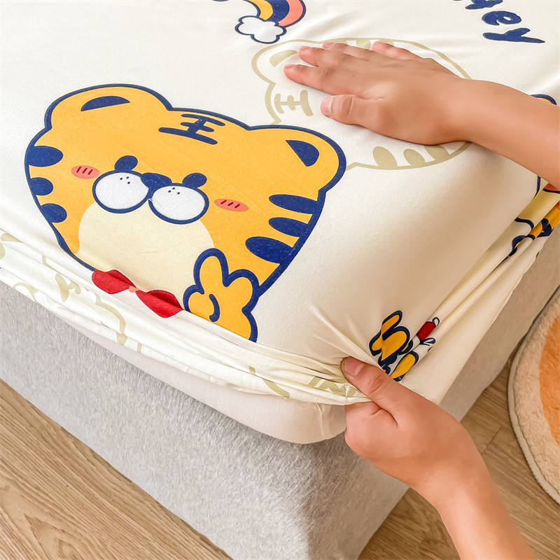 1PC Cartoon Tiger Fitted Sheet - đánh giá và giá Fitted Bed Sheets Deep Pocket