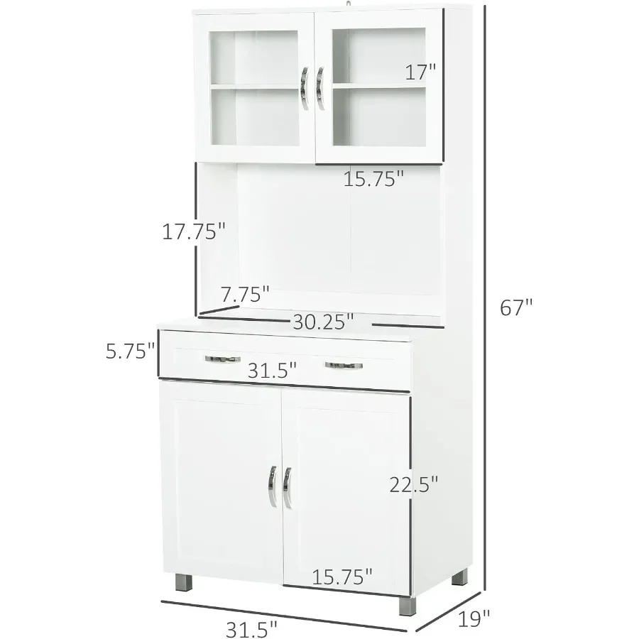 67 Pantry Cabinet Kitchen Hutc - đánh giá và giá Storage & Organization