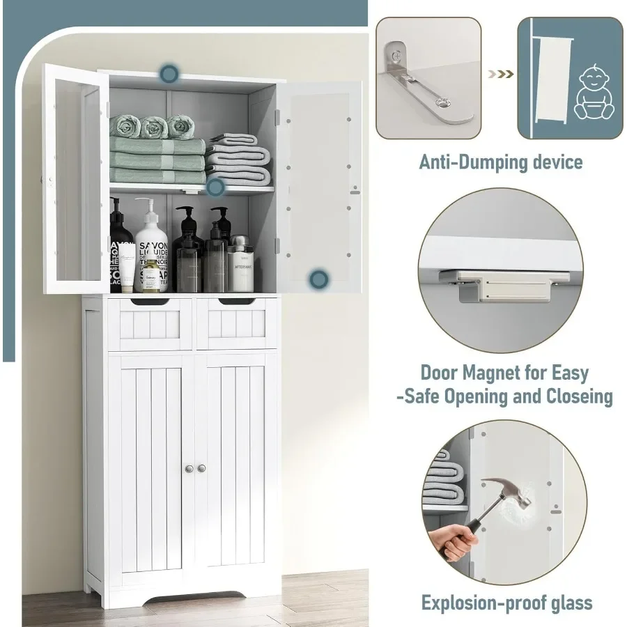 67 Tall Bathroom Storage Cabin - đánh giá và giá Storage & Organization