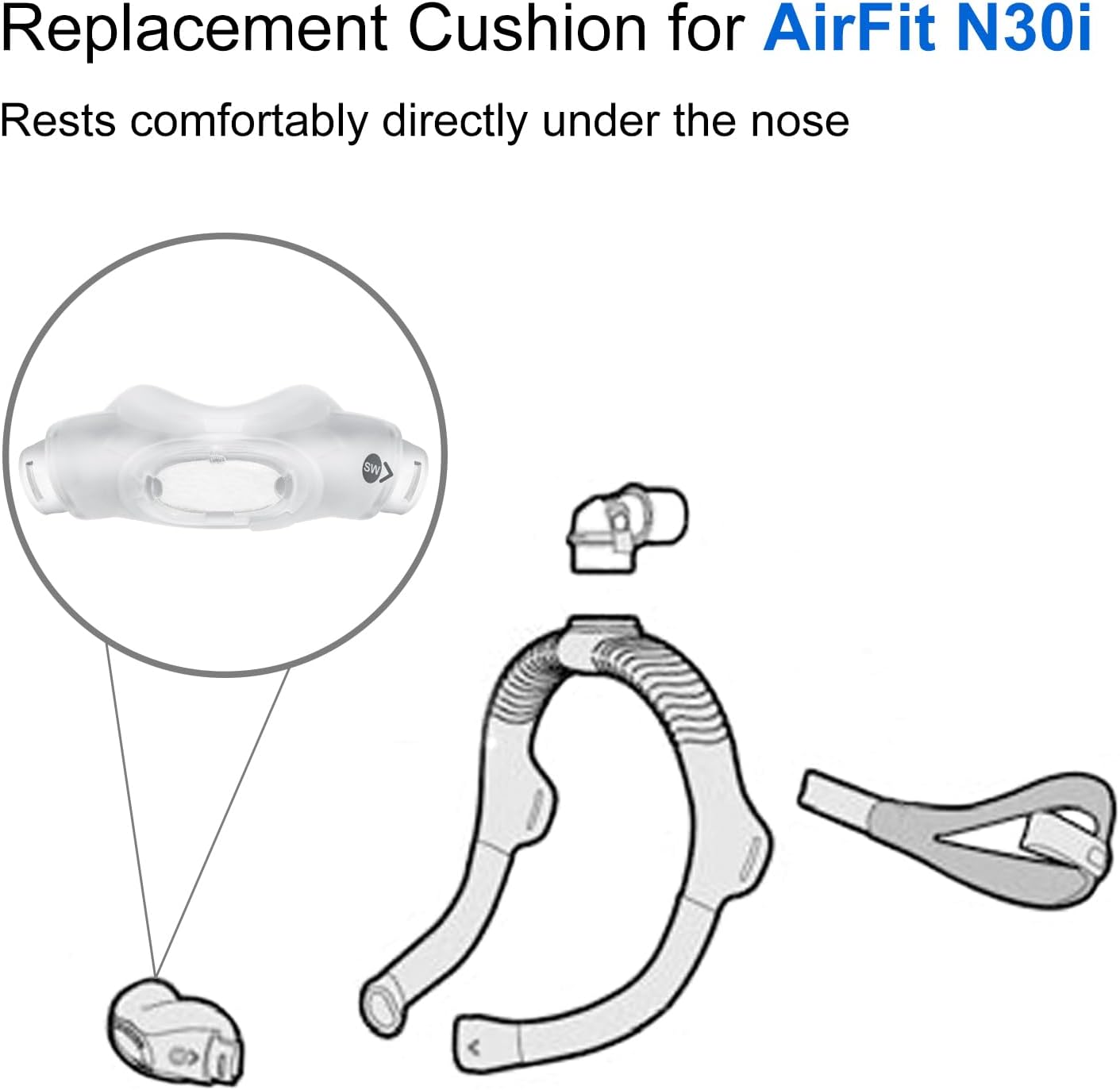 Airfit N30i Replacement Nasal  - đánh giá và giá Anti Snore Contour Pillow